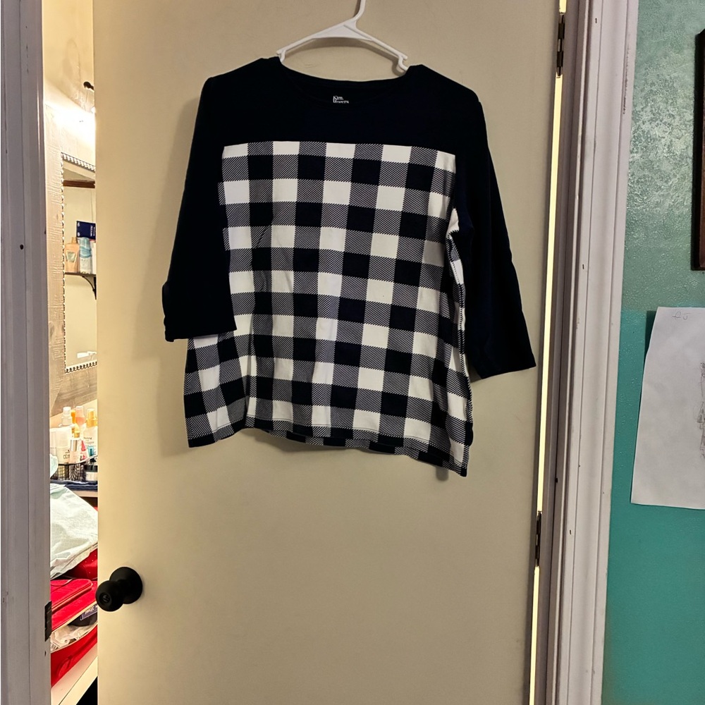 EUC Ladies Kim Rogers Perfectly Soft 3 Quarter Sleeves Crew Neck Top P/M - Picture 7 of 7
